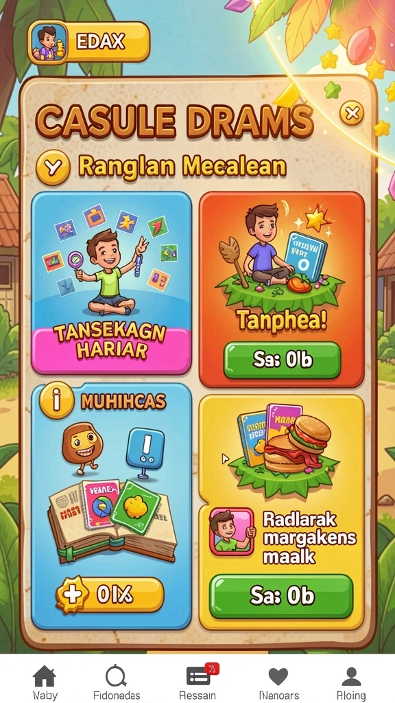 luckydf - Tangkapan layar menunjukkan karakter unik yang bisa dimainkan.